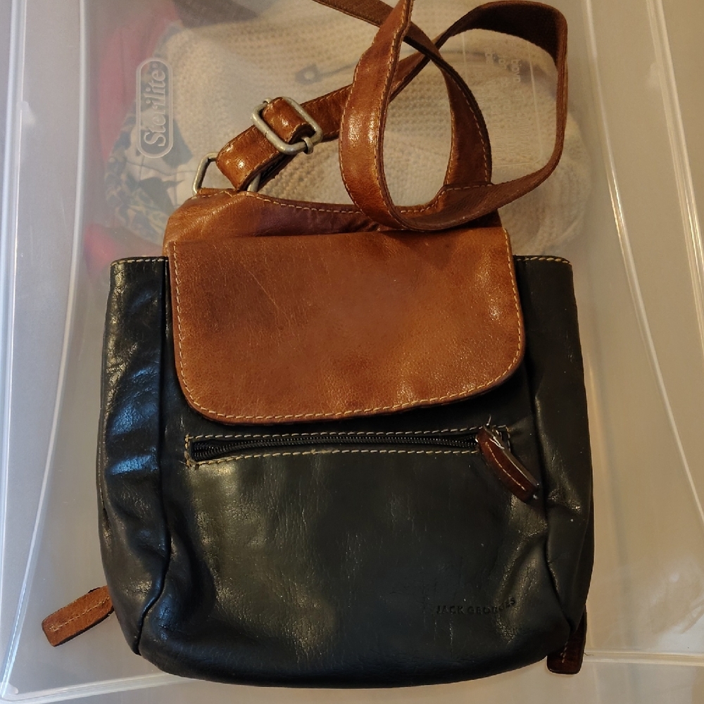 Jack Georges 2 Tone Leather Bag